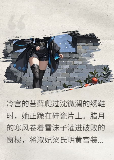 哪本小说的主角有沈微澜萧玦赵嵩？