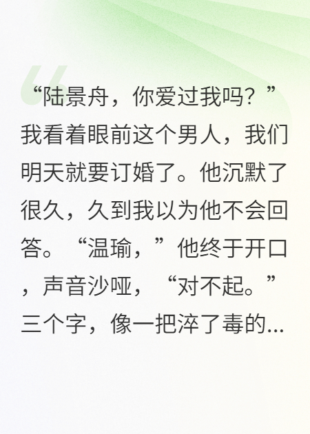 有关陆景舟许念林淼的故事情节