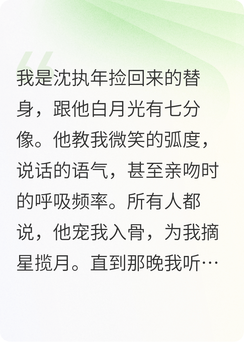 沈执年阿箩宋暖的故事出自哪本小说？