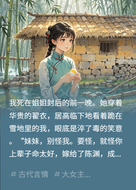 我和姐姐双双重生，她抢了权臣，我嫁了书生