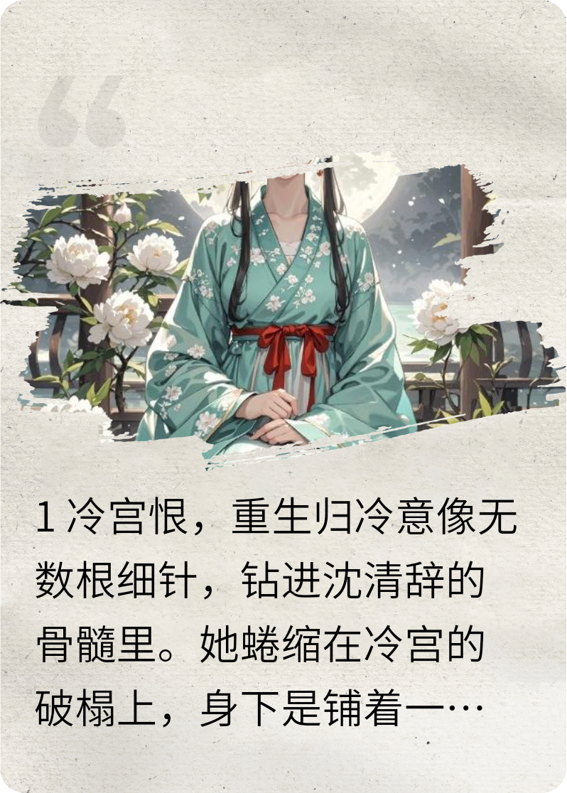 主角叫沈清辞的小说名字是什么？