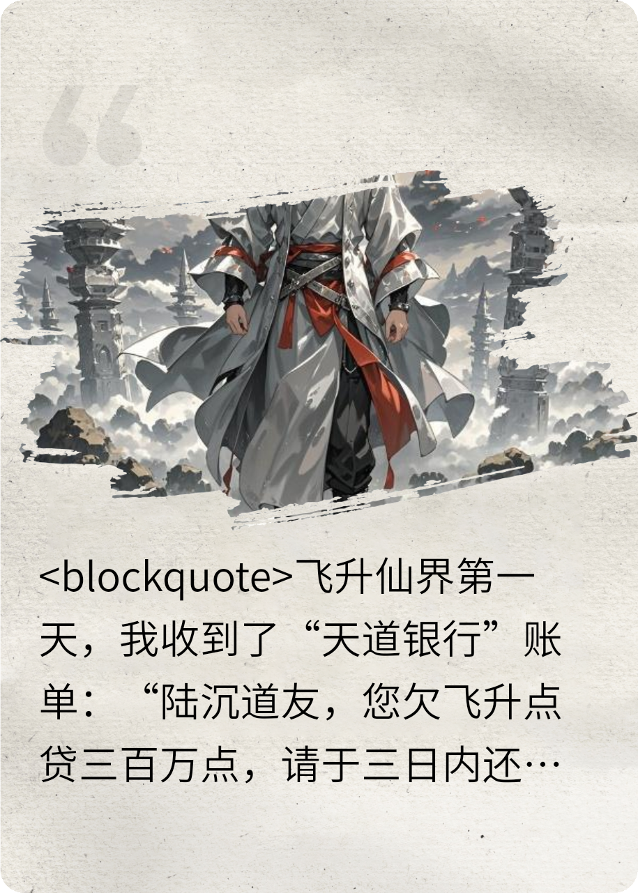 飛升第一天，我欠了仙界三百萬(wàn)？