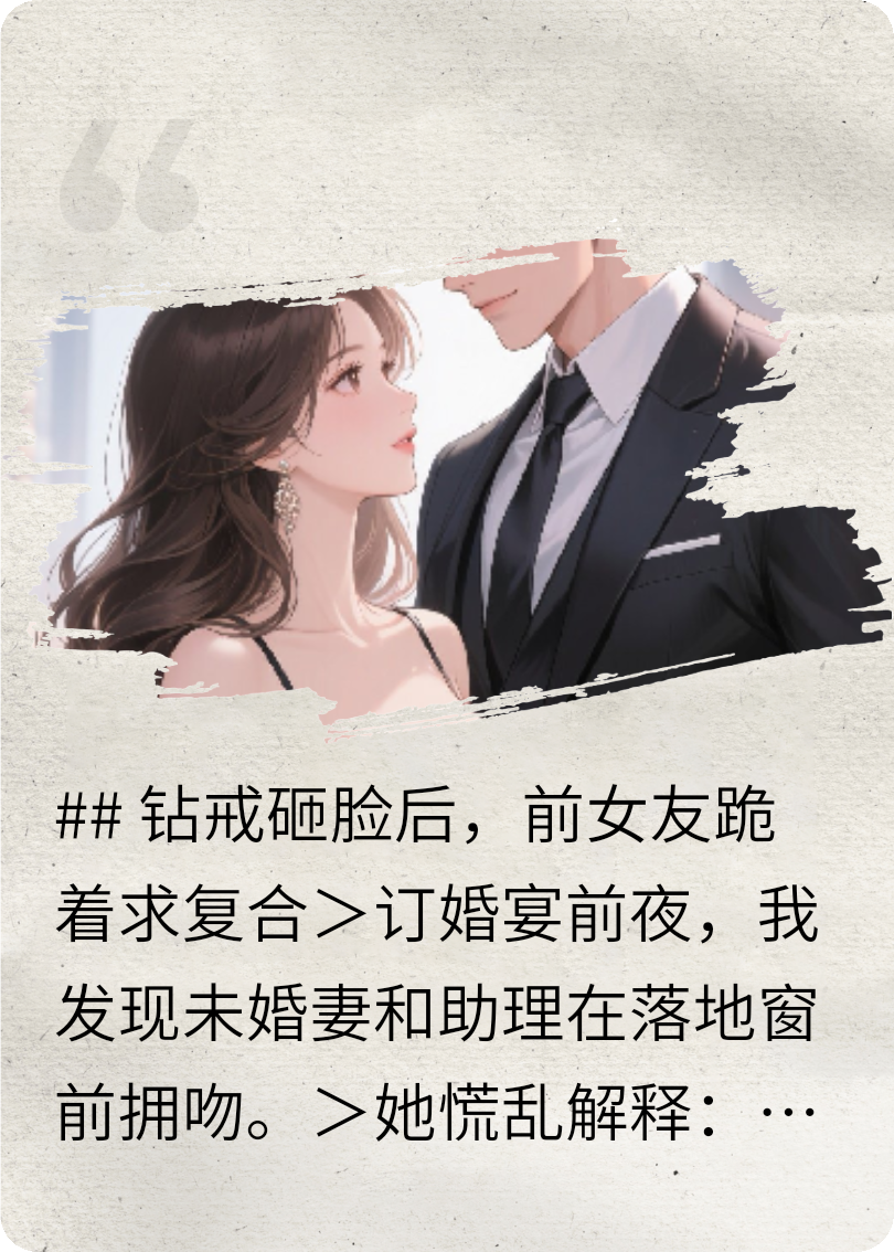 钻戒砸脸后，前女友跪着求复合