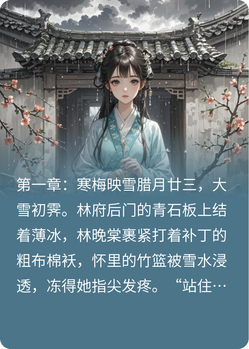 哪本小说的主角有林晚棠萧砚白莲？