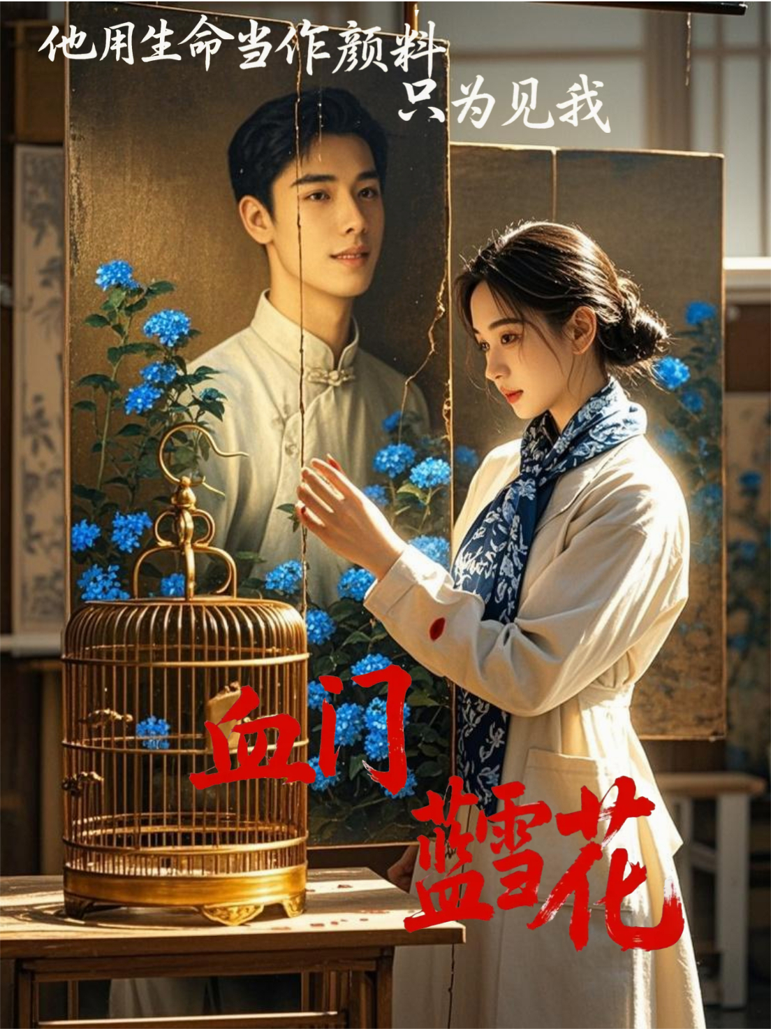 血門藍(lán)雪花