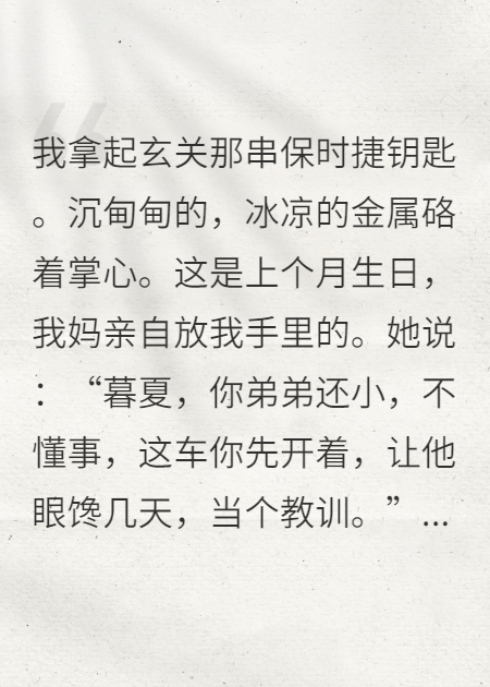 豪门母亲让我为弟弟顶罪
