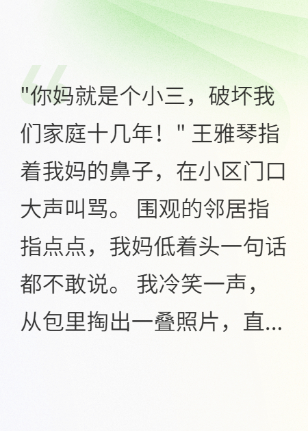 媽媽成小三后我手撕假正室