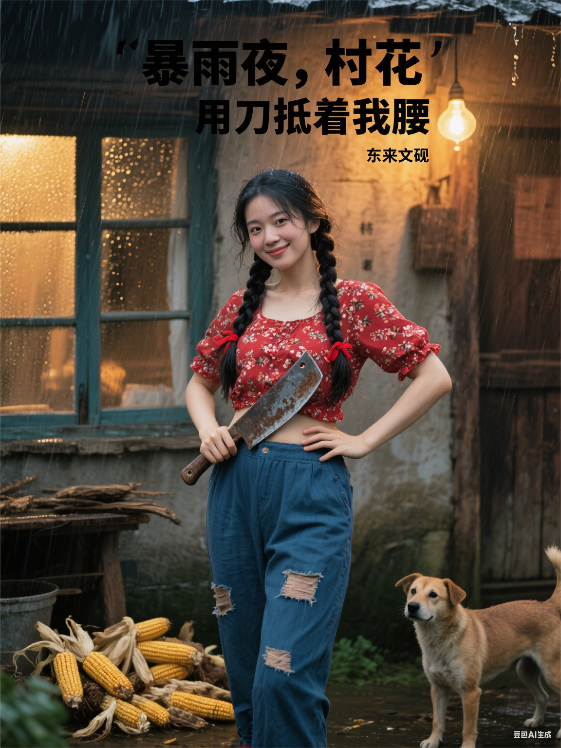 暴雨夜，村花用刀抵著我腰