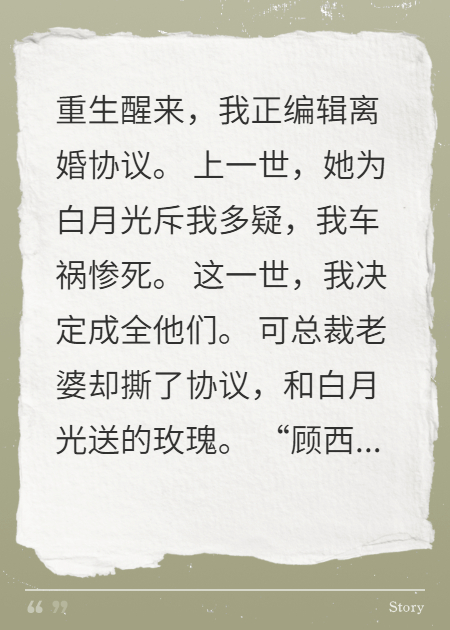 重生后，總裁老婆手撕白月光