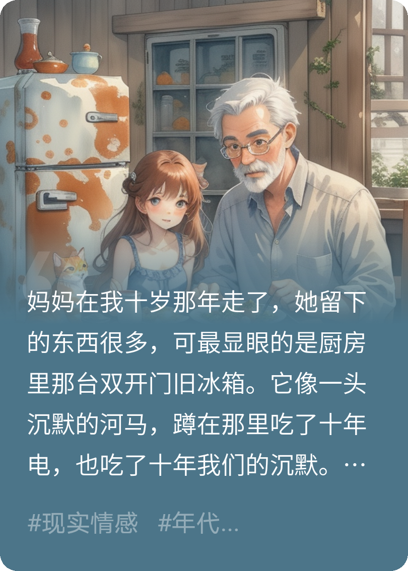 爸爸，貓與舊冰箱