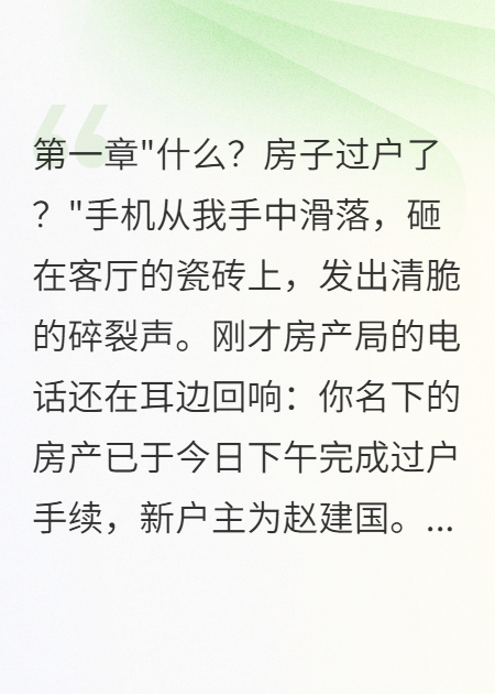 婆婆過(guò)戶房產(chǎn)給新歡后