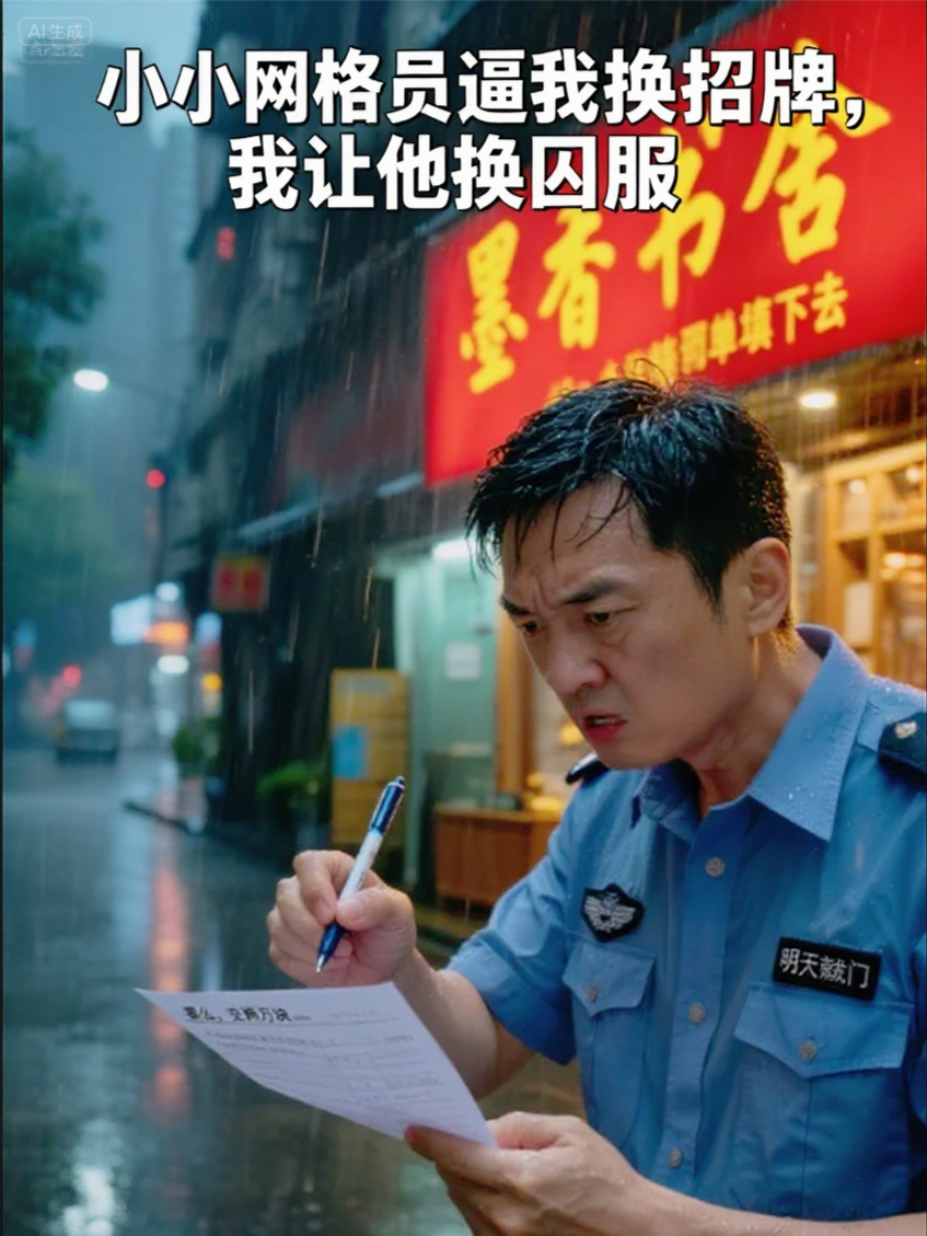 網(wǎng)格員逼我換招牌，我讓他換囚服