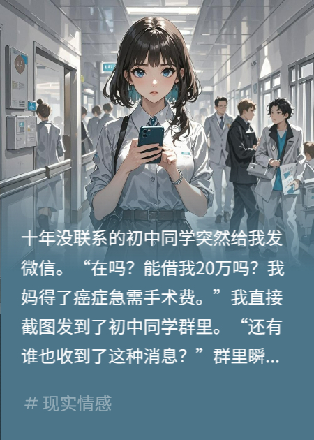 同學(xué)十年不見借錢，我轉(zhuǎn)發(fā)同學(xué)群