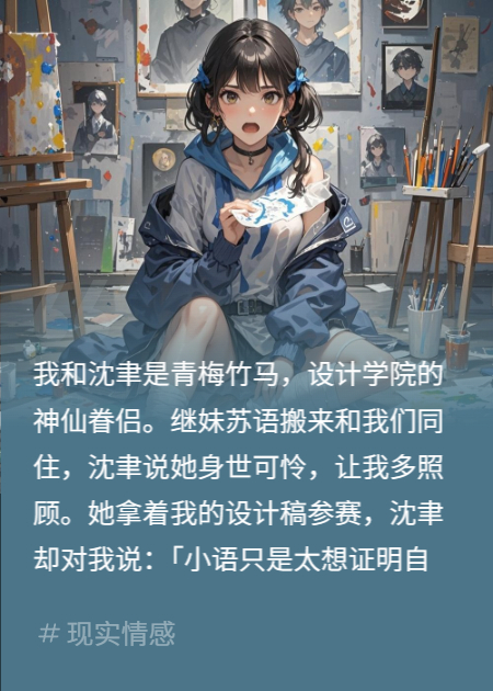 继妹拿我作品获奖，让她身败名裂