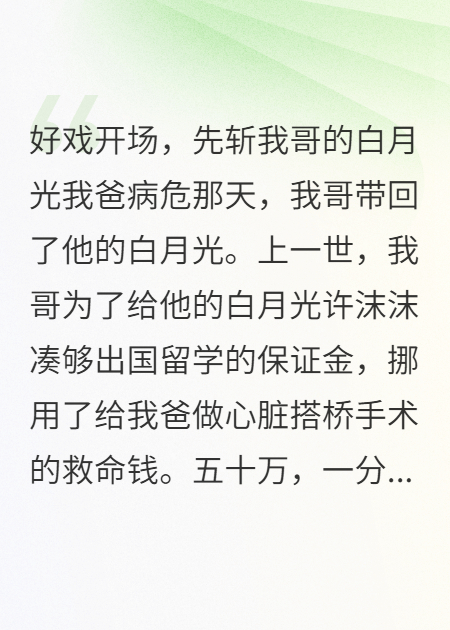重生八零：先斬我哥的白月光