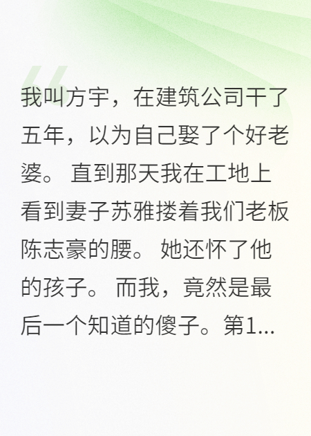 工地上的绿帽子，我让全城看好戏全文章节