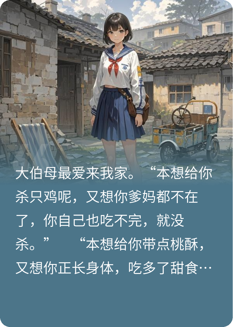 伯母說(shuō)殺豬給我吃，豬死了她急了