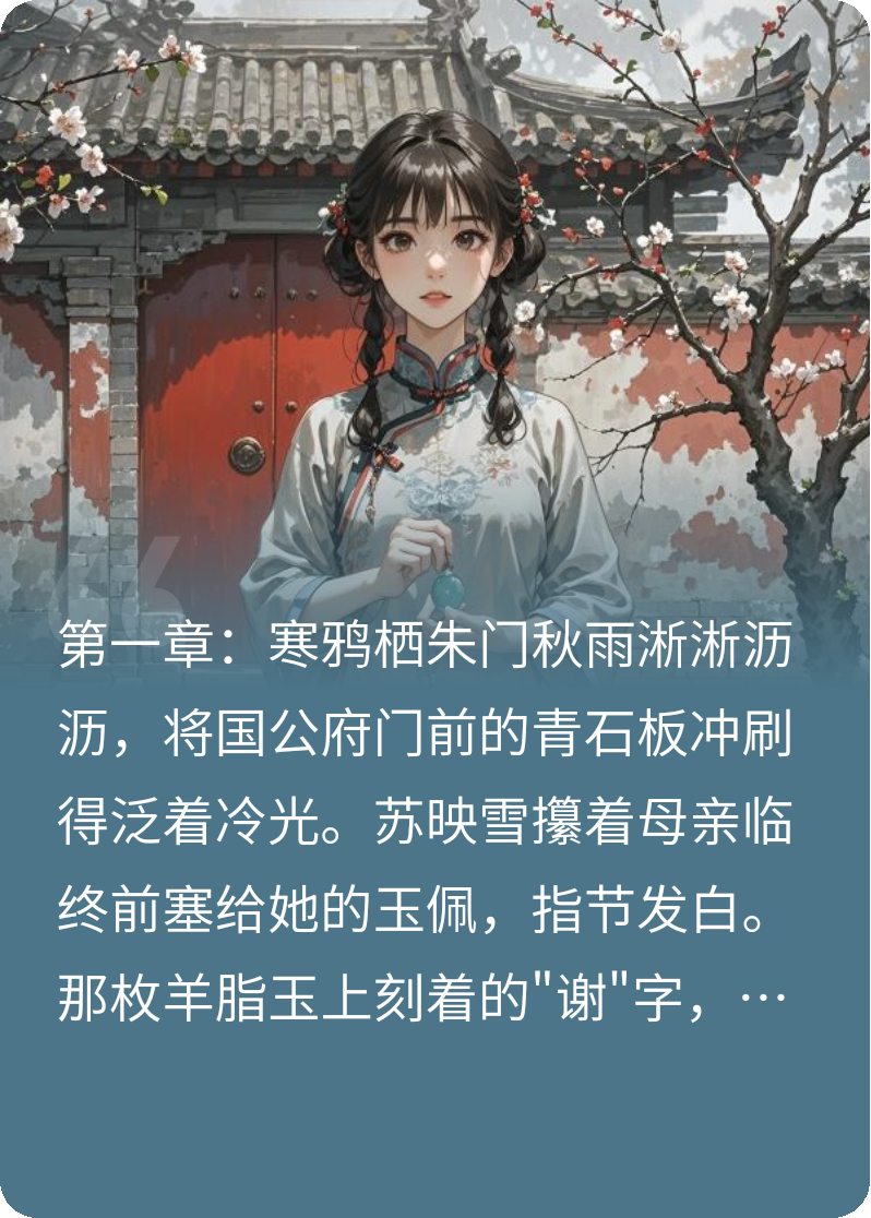 哪本小说的主角有苏映雪谢明远谢明薇？