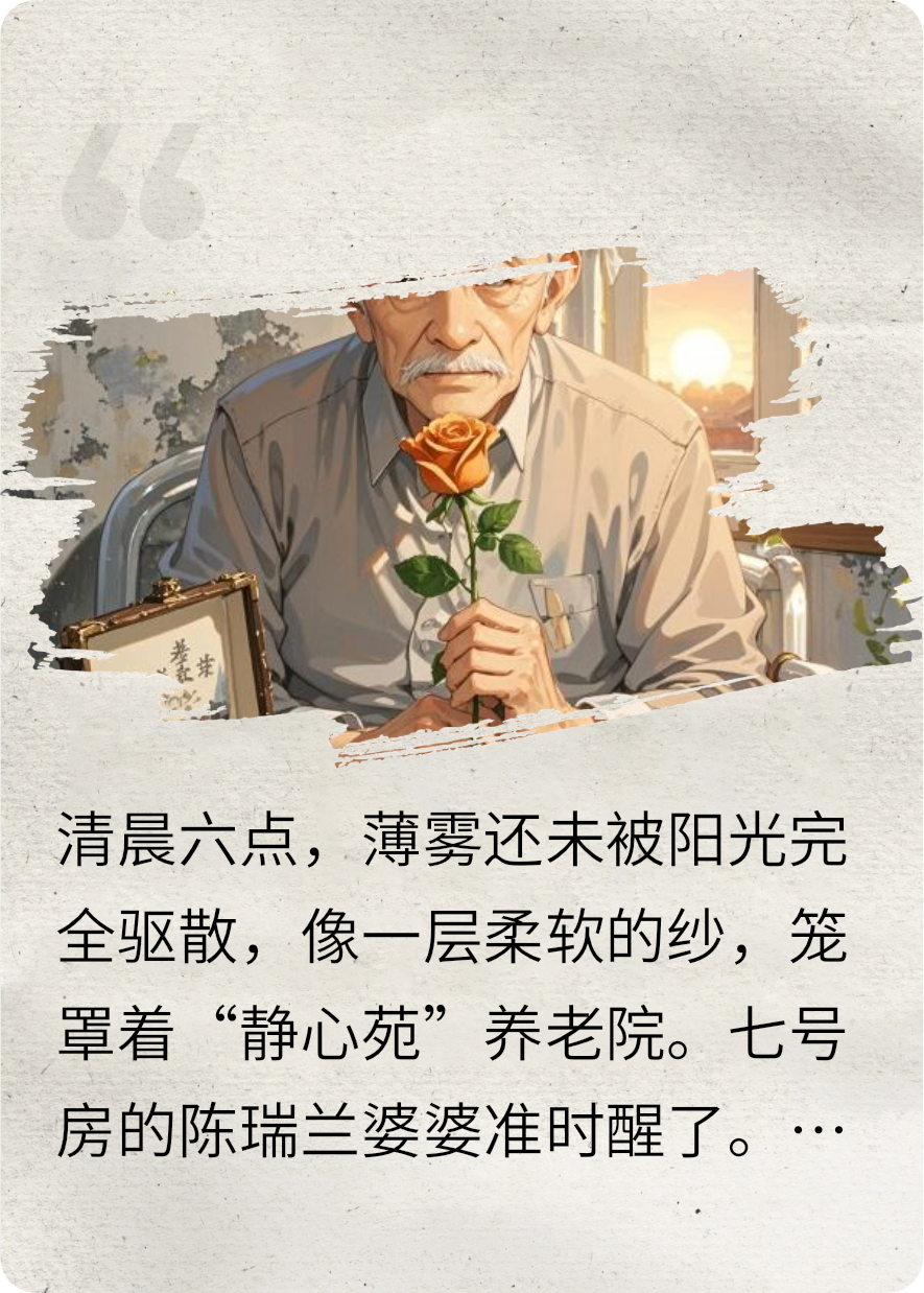 遺忘癥患者每天收到一束紙折玫瑰