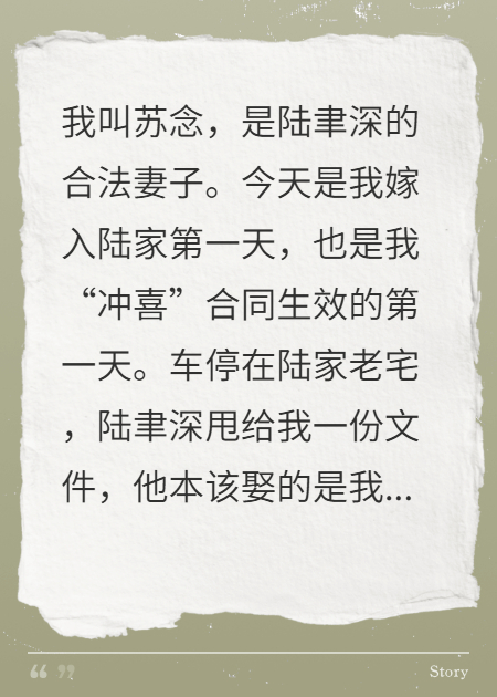趕走沖喜新娘后，禁欲總裁悔瘋了