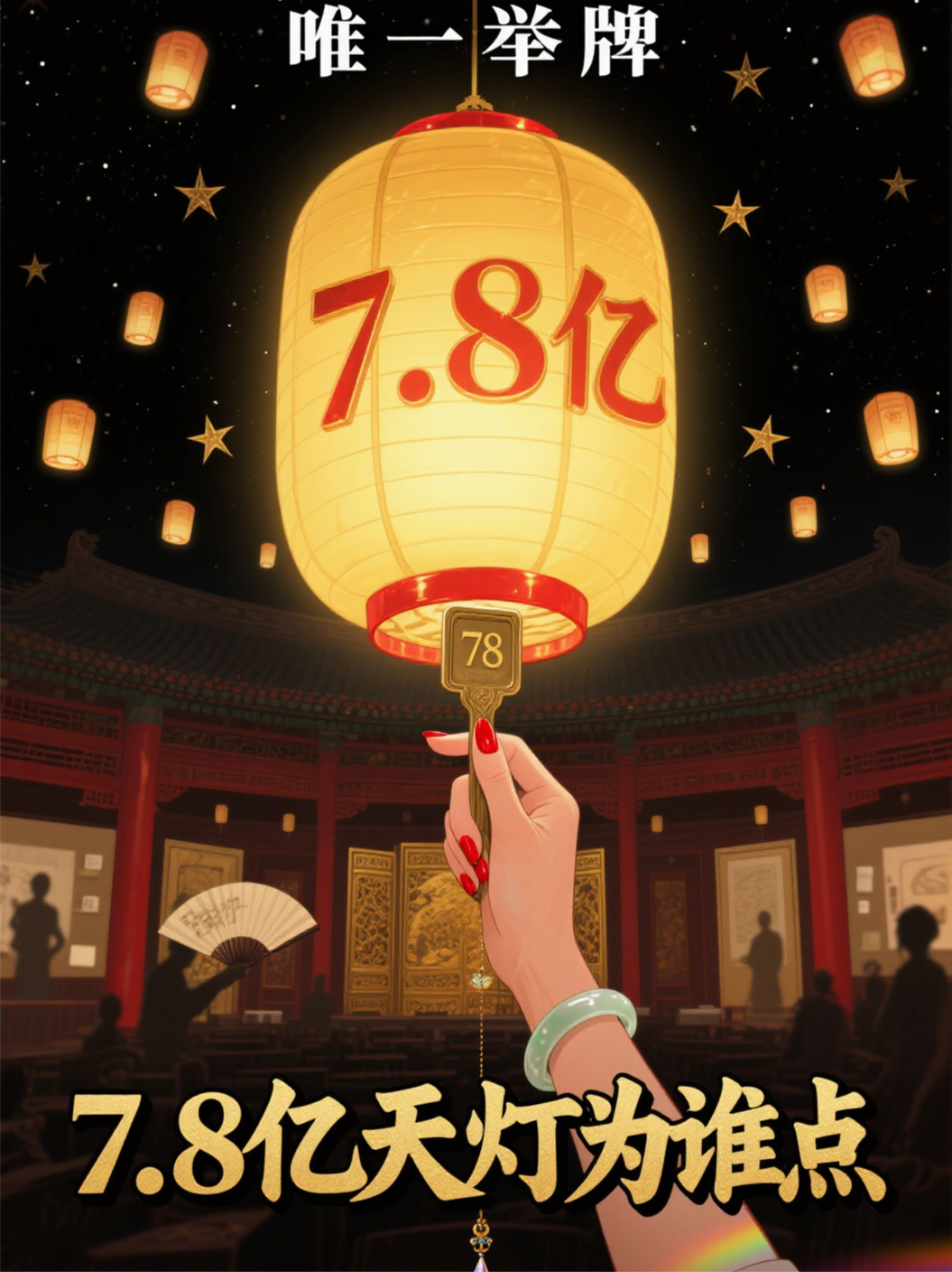 唯一舉牌：7.8億天燈為誰點(diǎn)