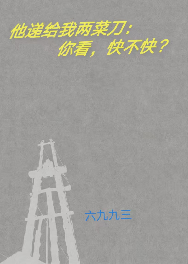 他遞給我兩把菜刀：你看，快不快