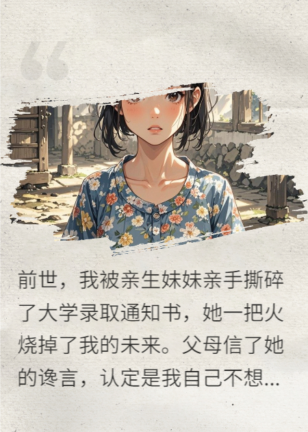 前世，我被親生妹妹親手撕碎了大學(xué)錄取通知書(shū)。