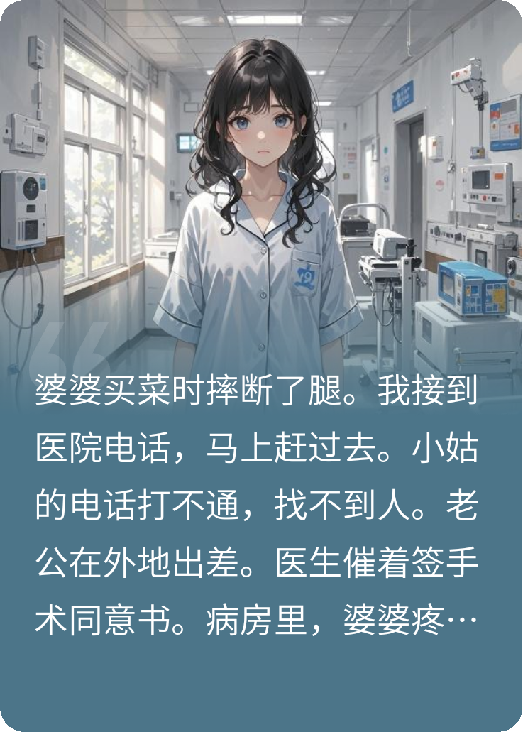 婆婆摔斷腿后小姑躲清閑