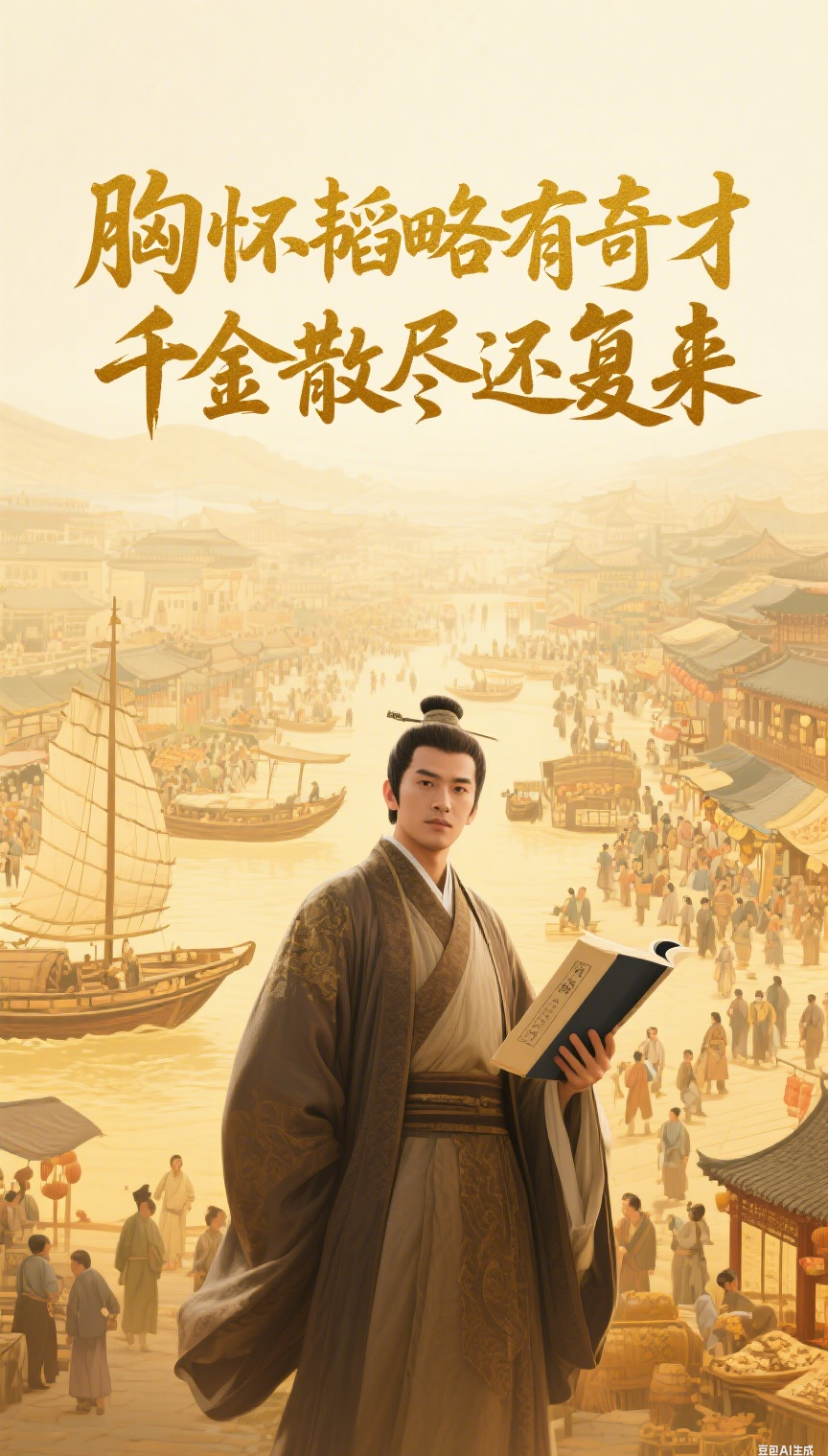 胸懷韜略有奇才千金散盡還復(fù)來(lái)