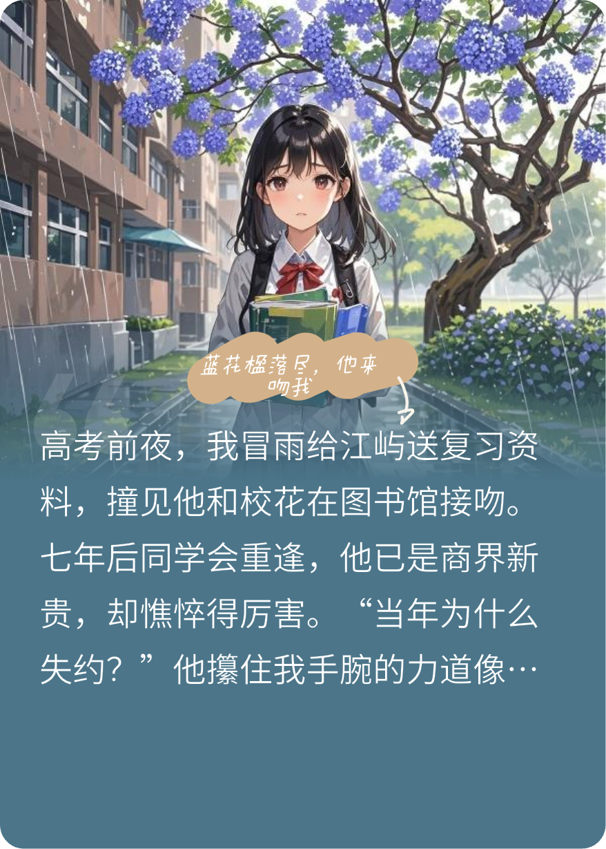 藍(lán)花楹落盡，他來吻我