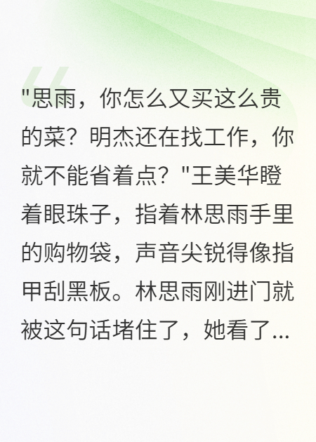 婆婆偏心小叔子，我带走千万家产火爆无弹窗