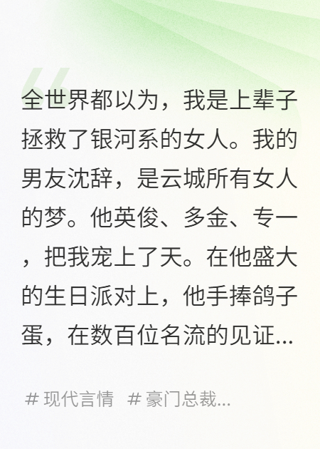 哪本书讲述了沈辞江澈的情节？