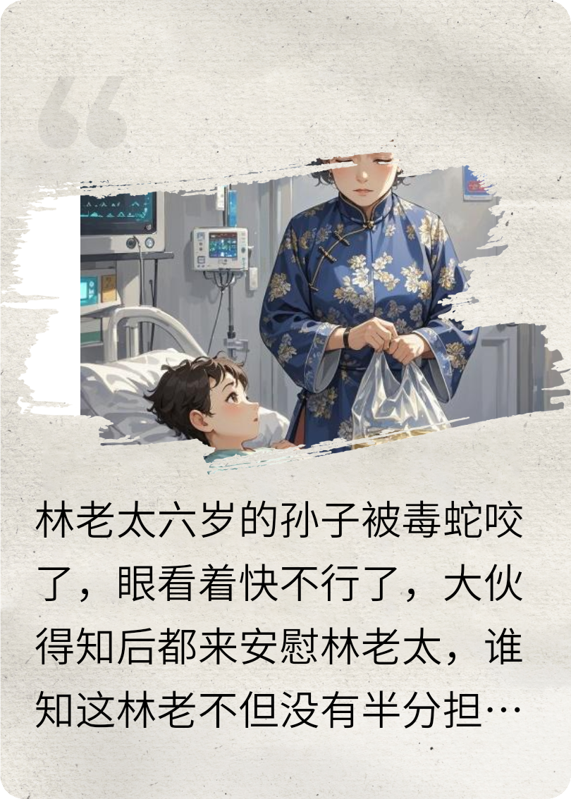 林老太太開(kāi)心地說(shuō)她孫子快不行了