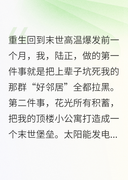 末世高溫：圣母鄰居請自重