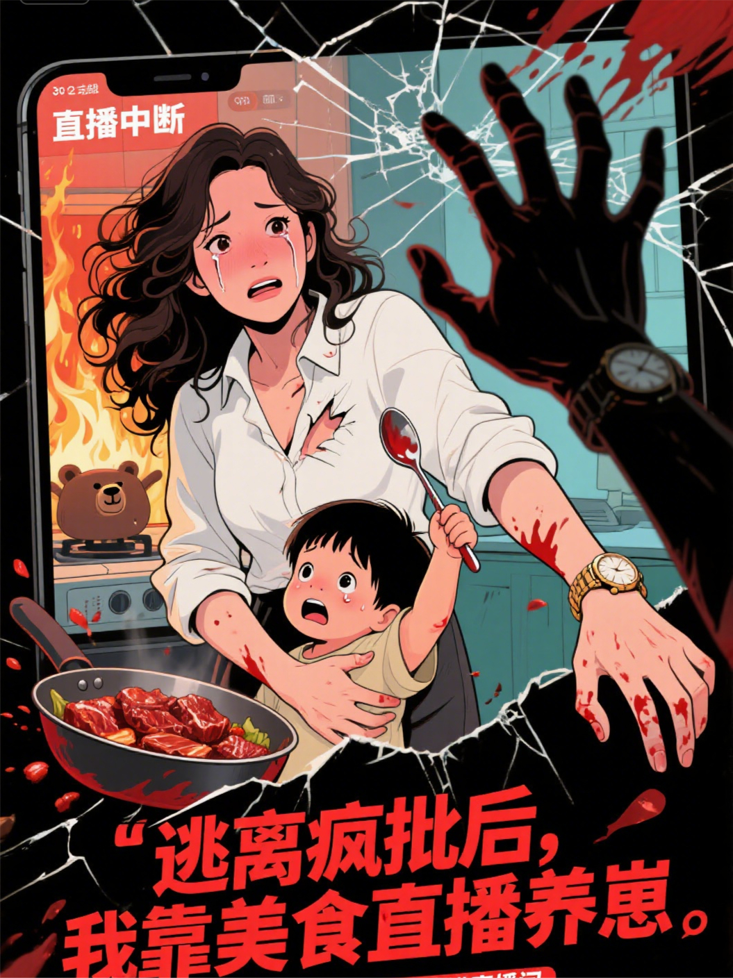逃離瘋批后，我靠美食直播養(yǎng)崽