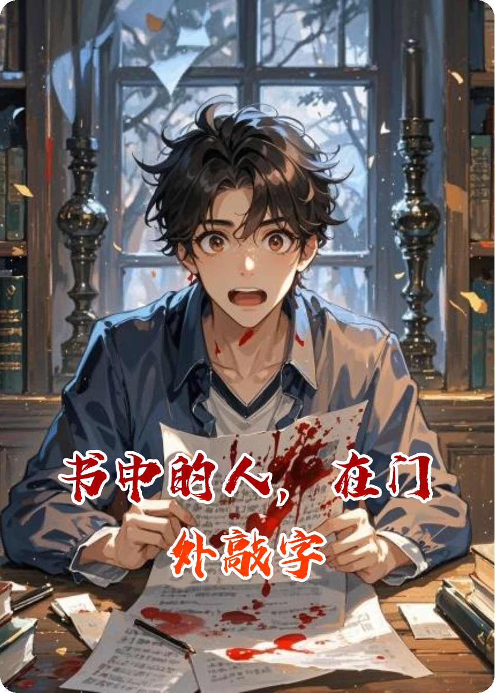 書(shū)中的人，在門(mén)外敲字