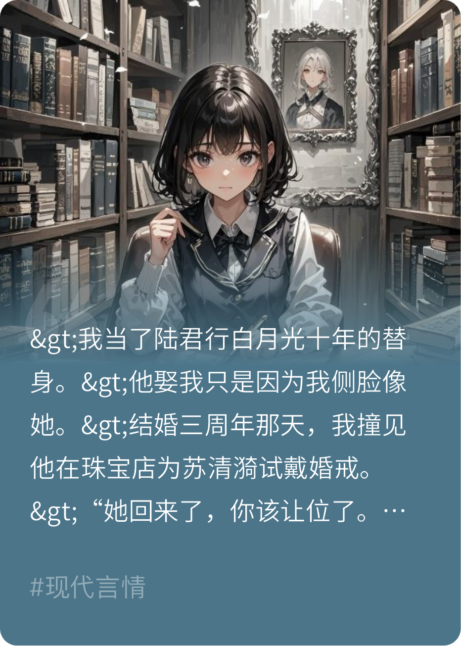 替身到期后，霸總哭碎離婚證