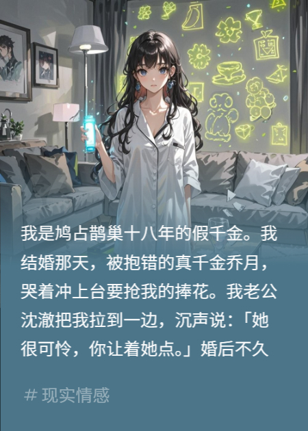 搶我捧花后，假千金住進(jìn)我的婚房