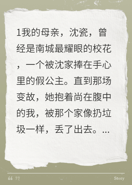 我的母親，曾是南城最耀眼的校花