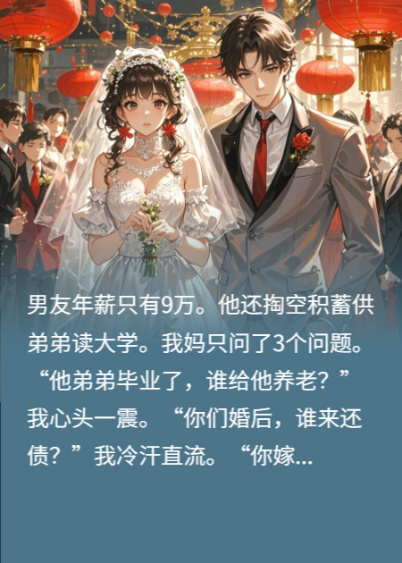 男友年薪9萬掏空積蓄供弟弟讀大學(xué)，我媽提了3個問題