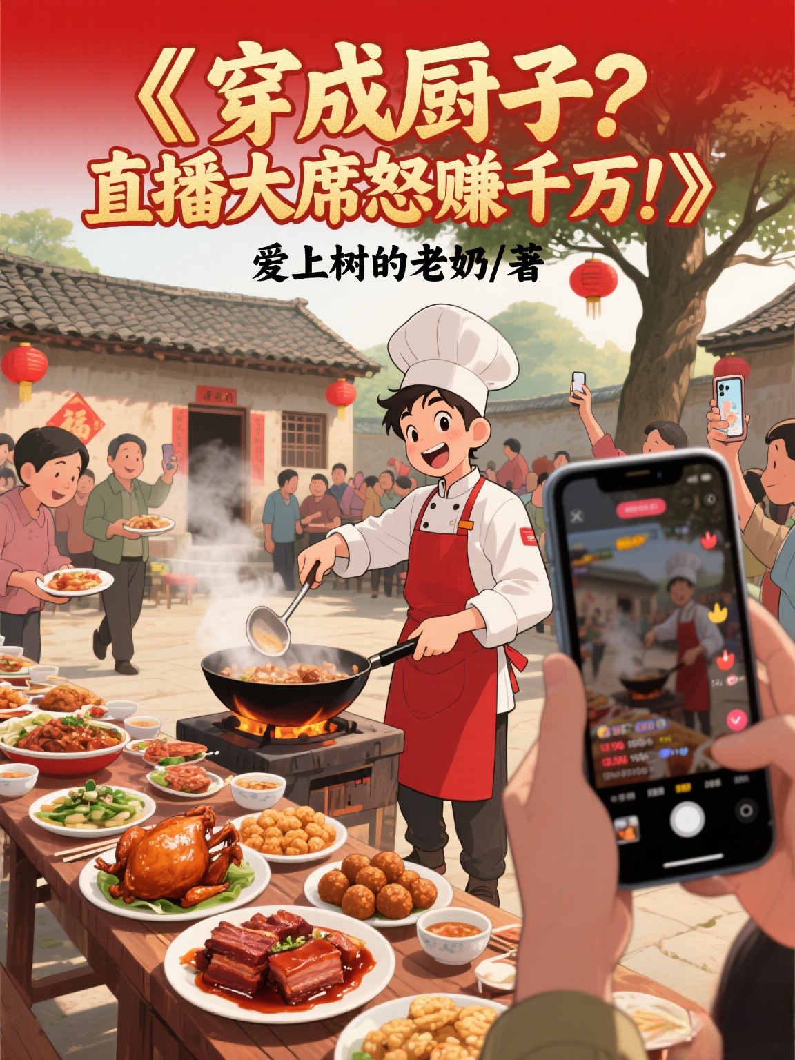 穿成廚子？直播大席怒賺千萬！