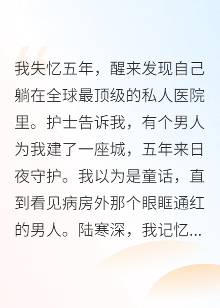 失憶五年前夫為我建座城