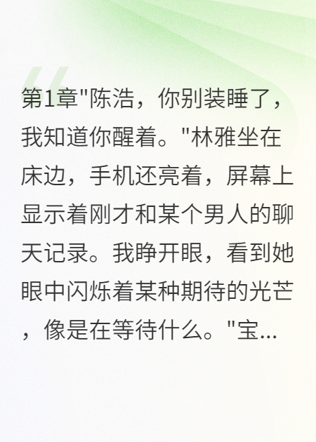 妻子和哥们出轨来刺激我